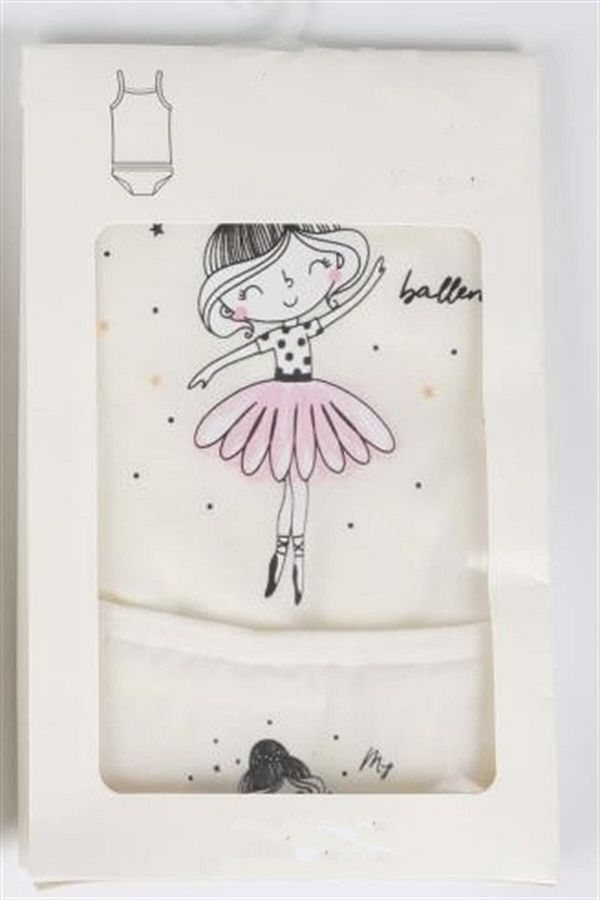 Mybalerin Kız Atlet Slip Takım Ekru