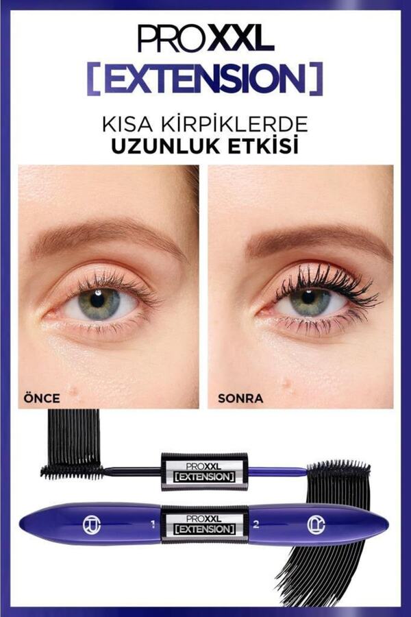 Pro XXL Extension Çift Taraflı Maskara - Uzunluk Etkisi_2