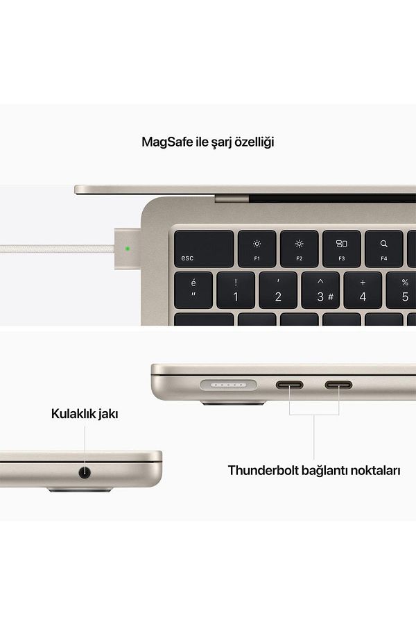 Apple Macbook Air M2 8c Cpu 10c Gpu 512gb Ssd 13" Yıldız Işığı Dizüstü Bilgisayar Mly23tu/a - Görsel 7