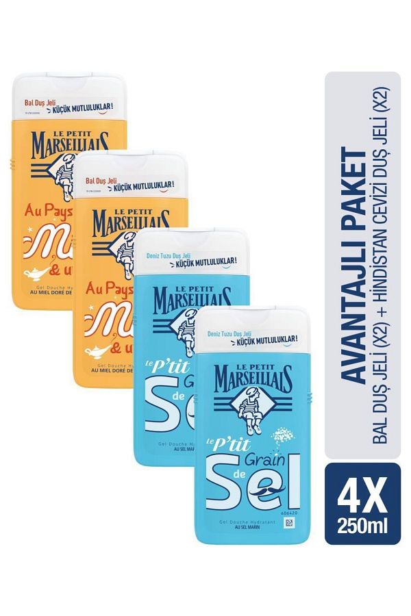 Lpm Bonheur Serisi Bal Duş Jeli 250 Ml X 2 + Lpm Bonheur Serisi Deniz Tuzu Duş Jeli 250 Ml X 2 Ali Özkan Tr