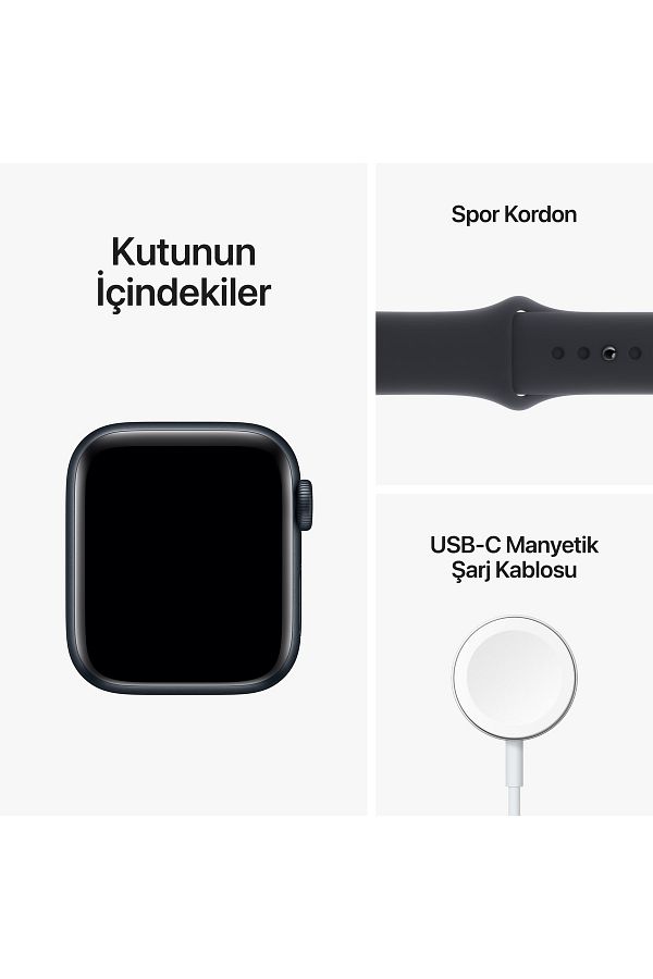 Apple Watch SE GPS + Cellular 40mm Gece Yarısı Alüminyum Kasa ve Gece Yarısı Sport Band - Regular - Görsel 8
