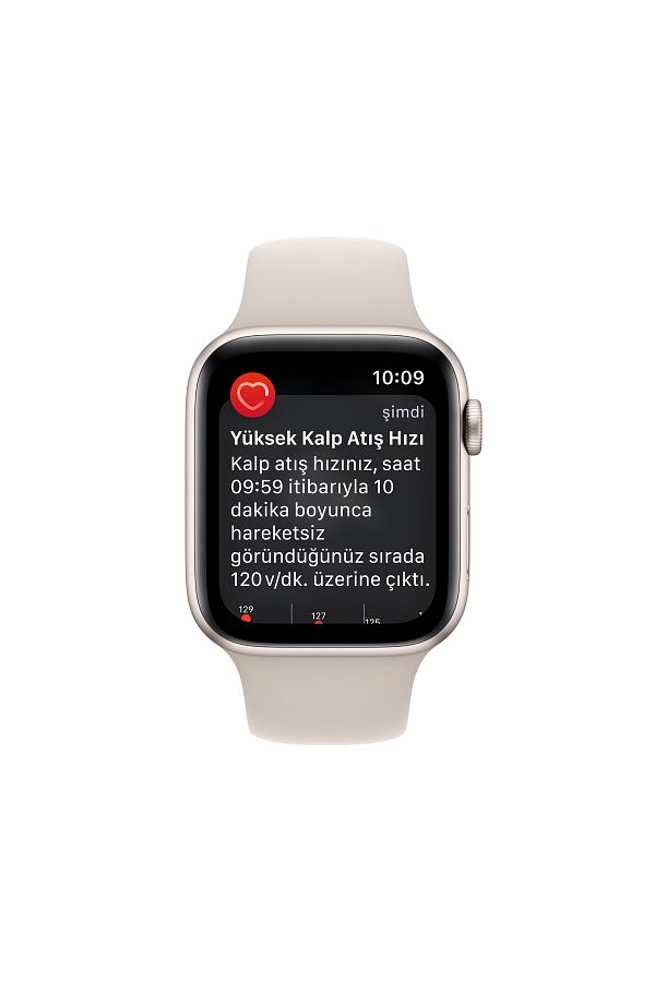 Apple Watch SE 44mm GPS Yıldız Işığı Alüminyum Kasa ve Yıldız Işığı Spor Kordon (Apple Türkiye Garantili) - Görsel 5
