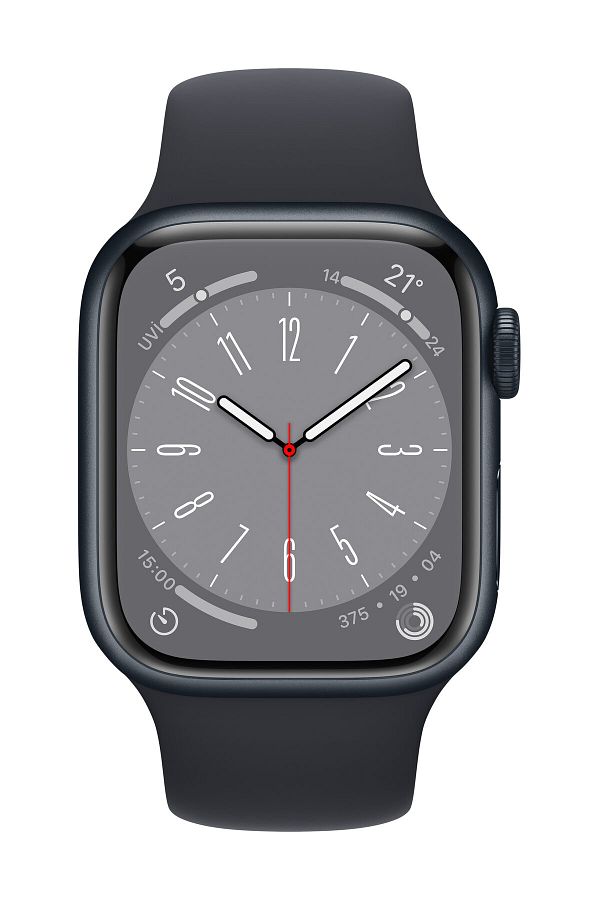 Apple Watch Series 8 GPS + Cellular 41mm Gece Yarısı Alüminyum Kasa ve Spor Kordon - Regular - Görsel 2