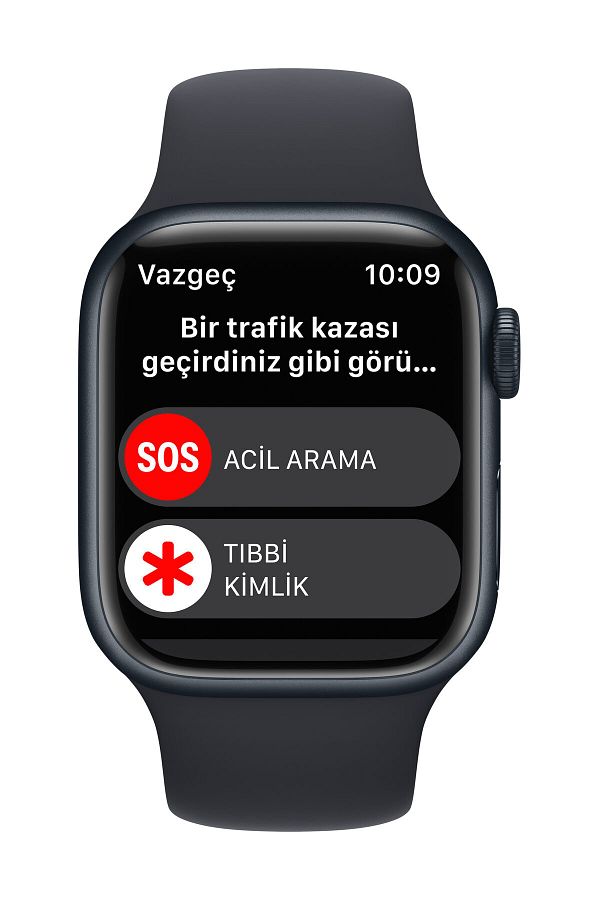 Apple Watch Series 8 GPS + Cellular 41mm Gece Yarısı Alüminyum Kasa ve Spor Kordon - Regular - Görsel 6