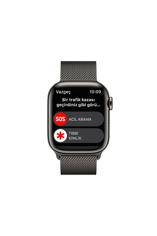 Apple Watch Series 8 GPS + Cellular 41mm Grafit Paslanmaz Çelik Kasa ve Grafit Milano Loop - Görsel 5