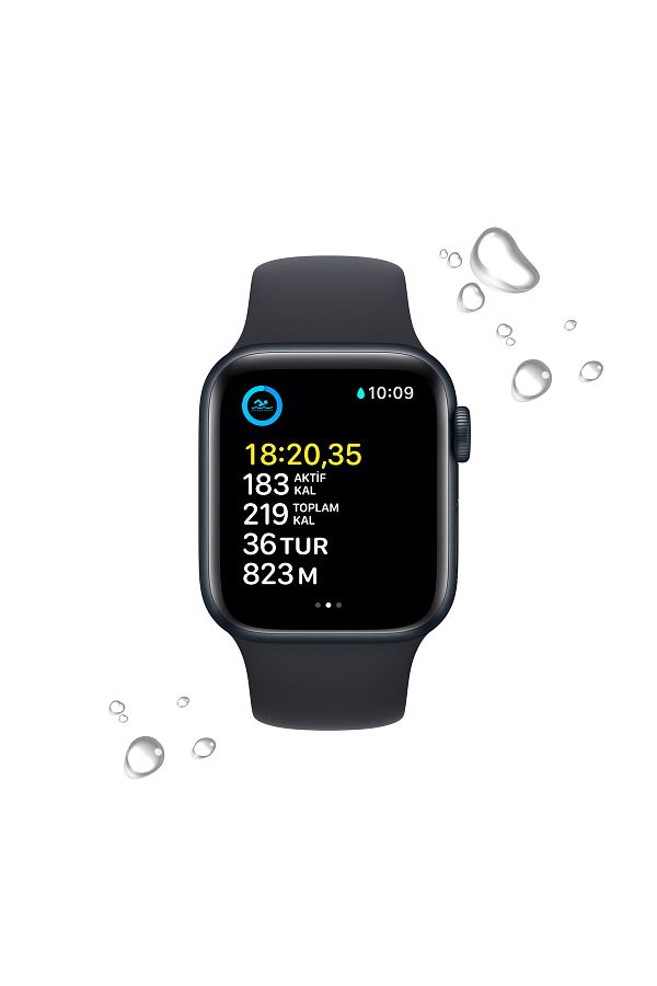 Apple Watch SE GPS + Cellular 40mm Gece Yarısı Alüminyum Kasa ve Gece Yarısı Sport Band - Regular - Görsel 3