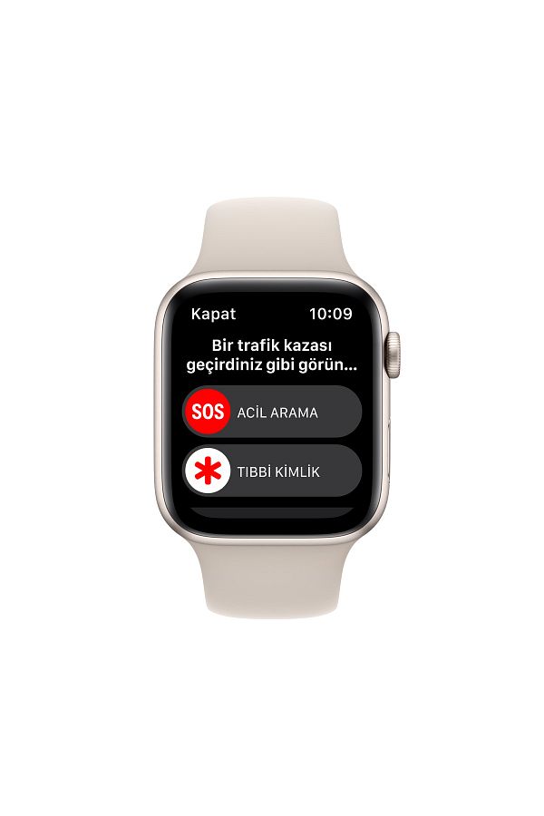 Apple Watch SE 44mm GPS Yıldız Işığı Alüminyum Kasa ve Yıldız Işığı Spor Kordon (Apple Türkiye Garantili) - Görsel 6