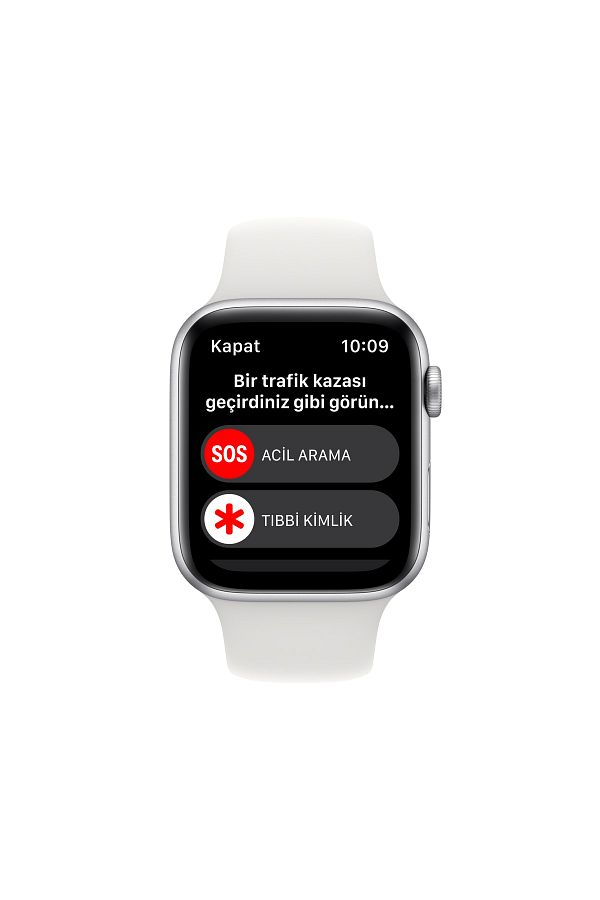 Apple Watch SE GPS + Cellular 44mm Gümüş Alüminyum Kasa ve Beyaz Sport Band - Regular - Görsel 6