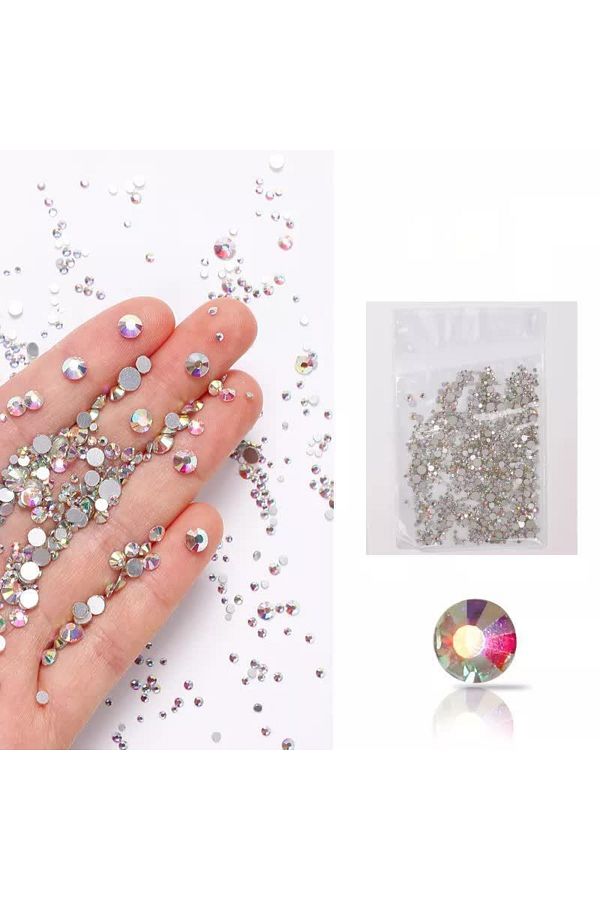 Parlak Tırnak Süsleme Taşları Crystal Poşet