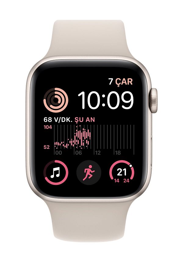 Apple Watch SE 44mm GPS Yıldız Işığı Alüminyum Kasa ve Yıldız Işığı Spor Kordon (Apple Türkiye Garantili) - Görsel 2