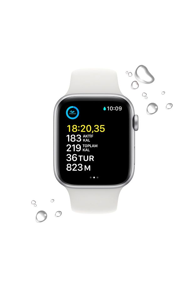 Apple Watch SE GPS + Cellular 44mm Gümüş Alüminyum Kasa ve Beyaz Sport Band - Regular - Görsel 4