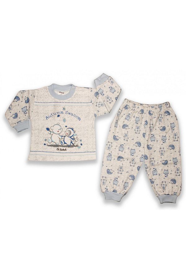 Kirpi Desenli 2li Bebek Takımı 091r
