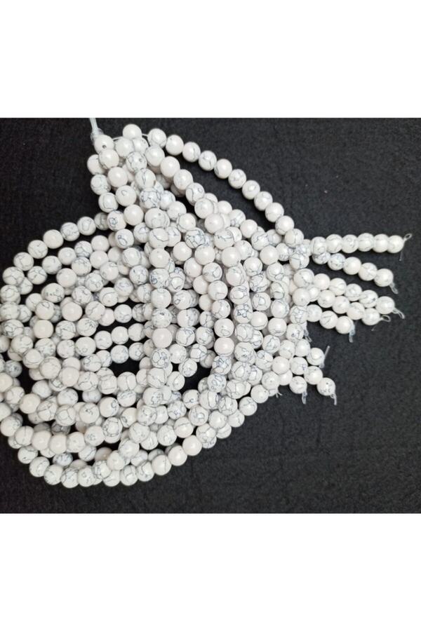 8 Mm Beyaz Firuze Dizi Taş