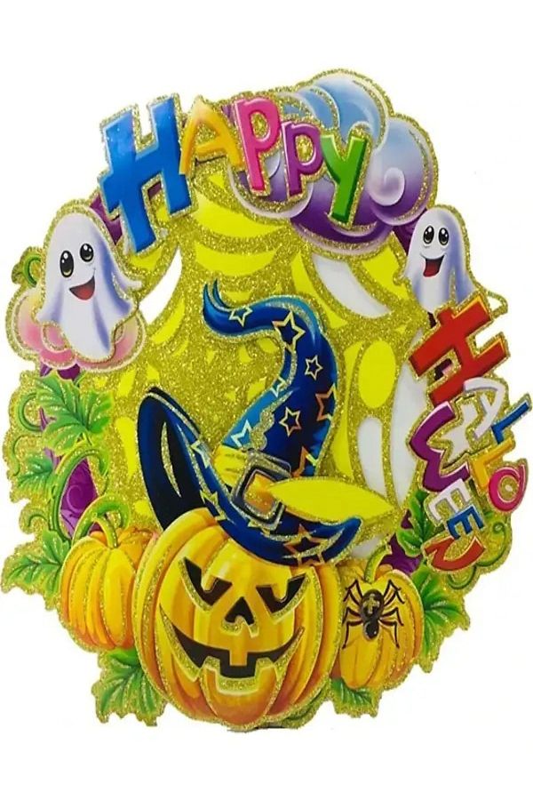 Cadılar Bayramı Halloween Baskılı 3d Simli Banner