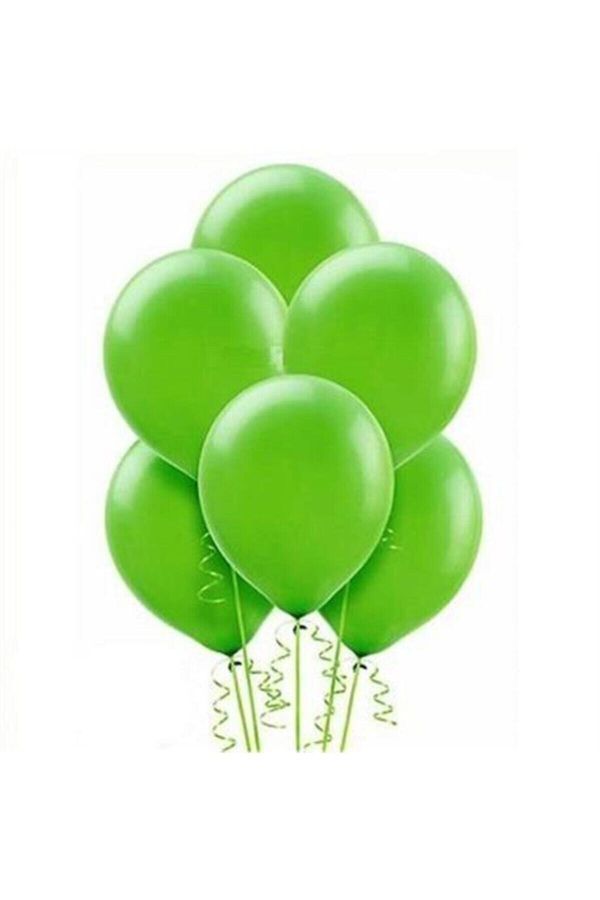 Metalik 12'inç Yeşil Balon 10 Adet