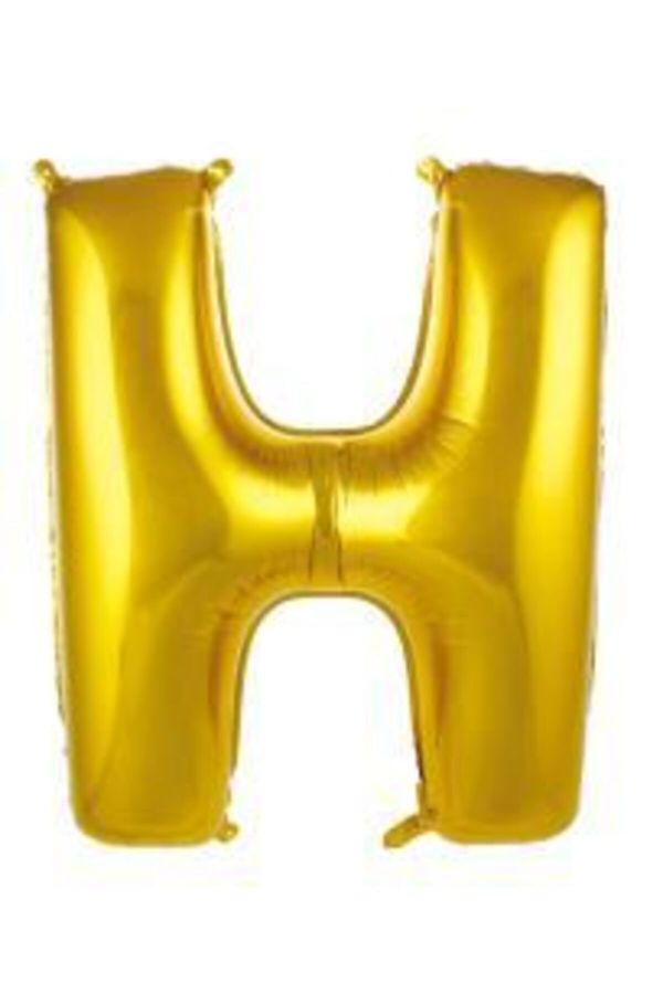 "h" Harfi Gold Renk Folyo Balon - 40 Inch (102 Cm)