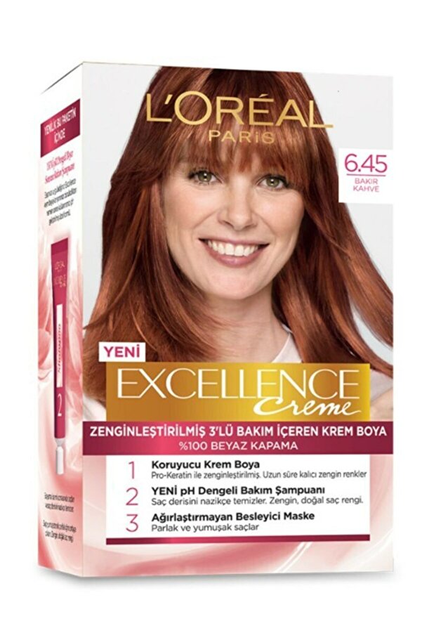Loreal Excellence Creme Saç Boyası 6.45 Bakır Kahve Ali Özkan Tr