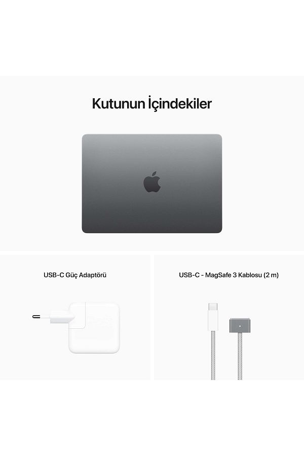 Apple Macbook Air 13.6" M2 8c Cpu 10c Gpu 8 Gb 512 Gb Ssd Uzay Grisi - Görsel 11