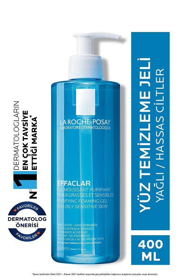 La Roche-posay Effaclar Yağlı Ciltler Için Yüz Temizleme Jeli 400ml