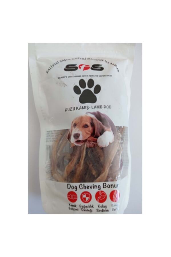 Kurutulmuş Kuzu Kamış Köpek Çiğneme Ödülü 100gr