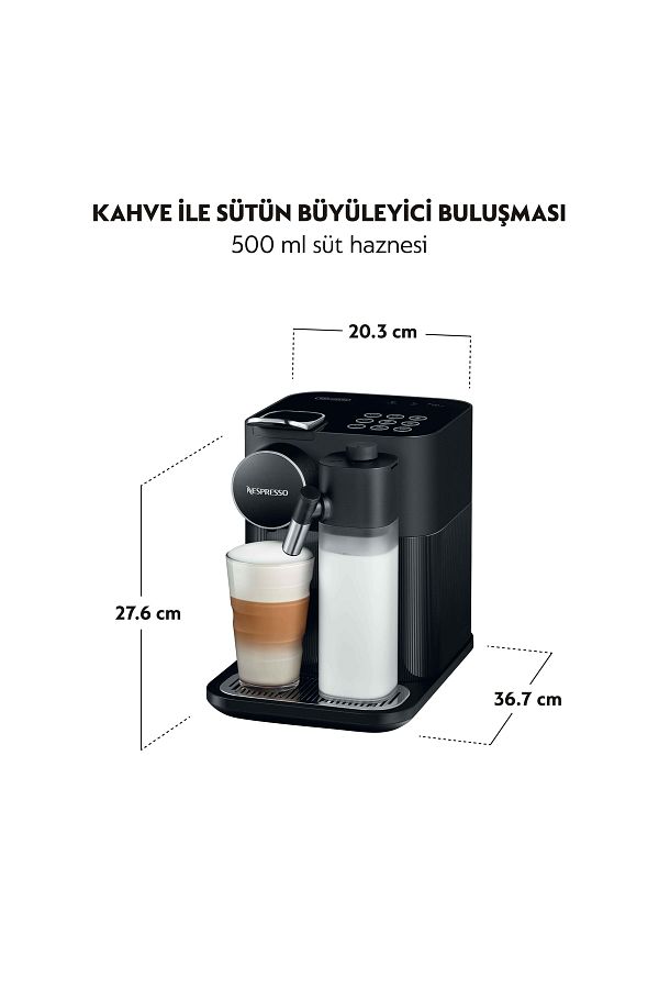 Nespresso F531 Black Gran Lattissima Kapsüllü Kahve Makinesi (siyah) - Görsel 3
