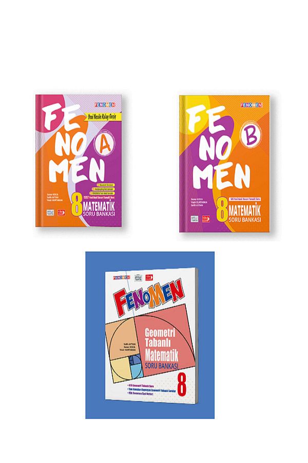 Fenomen 8 Matematik A + B + Geometri Tabanlı Matematik Soru Bankası
