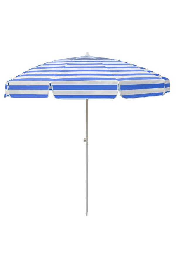 Çizgili Plaj Şemsiyesi Ve Şemsiye Kazığı + (taşıma Çantası) Form Outdoor