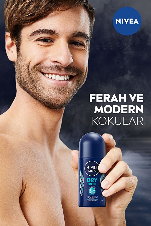 Men Erkek Roll On Deodorant Dry Fresh 72 Saat Anti-perspirant Koruma,50ml