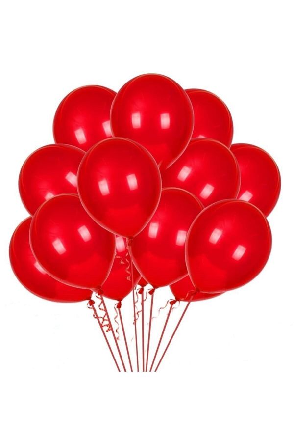 Sevgililer Günü 15 Adet Metalik Kırmızı Latex Balon