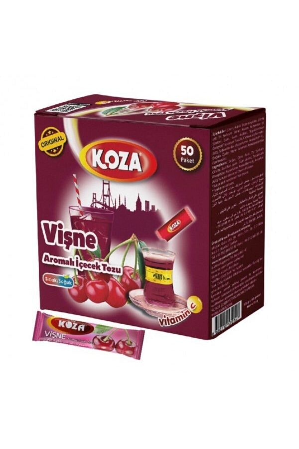 Koza Vişne Aromalı Tek Içimlik Içecek Tozu 50 Paket Otcu Bitki