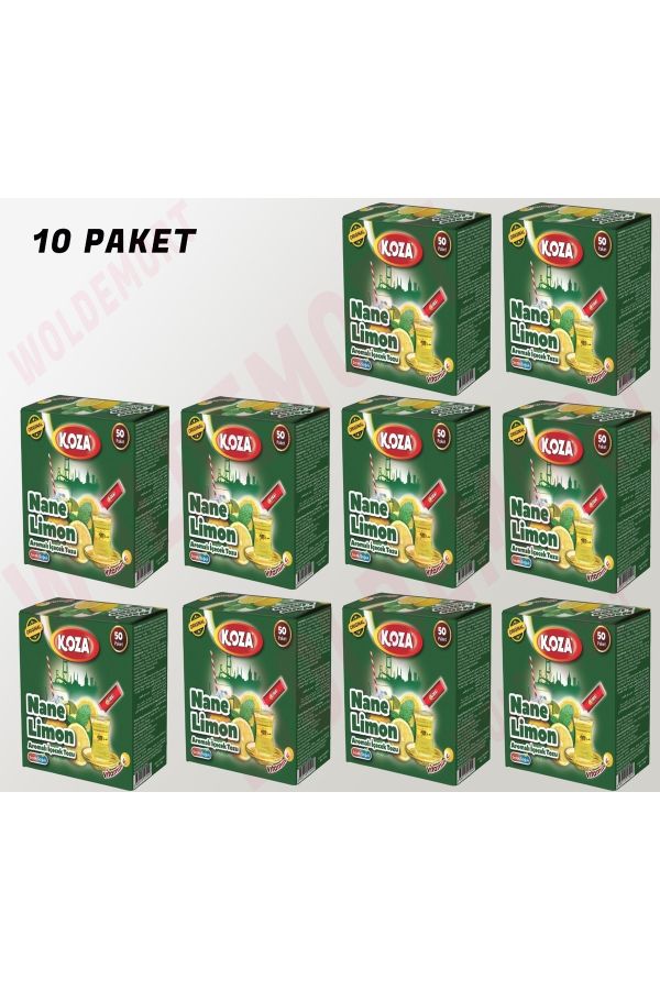 Nane Limon Aromalı Tek Içimlik Içecek Tozu Seti 10 Paket