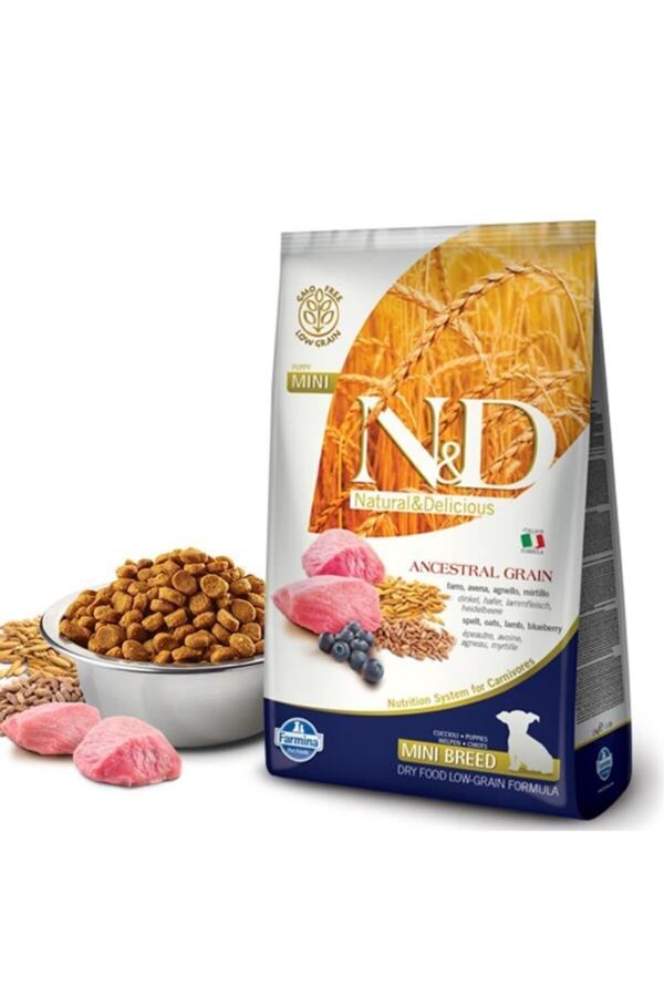 Düşük Tahıllı Kuzu Etli Yaban Mersinli Küçük Irk Yavru Köpek Maması 2,5 kg