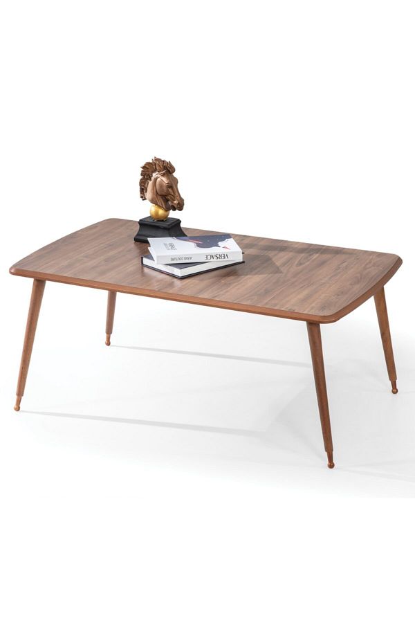 60x100 Cm Ahşap Lüx Ayaklı Orta Sehpa Ceviz A9