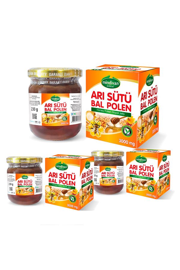 Arı Sütü Bal Polen (bebe) X 3 Adet