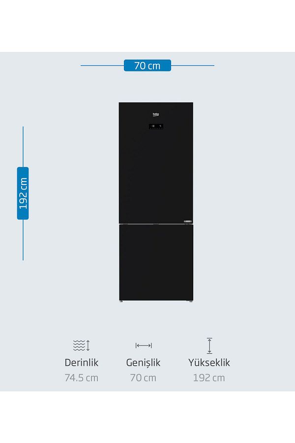 Beko 670561 Esc Siyah Cam No Frost Buzdolabı 514 L - Görsel 6