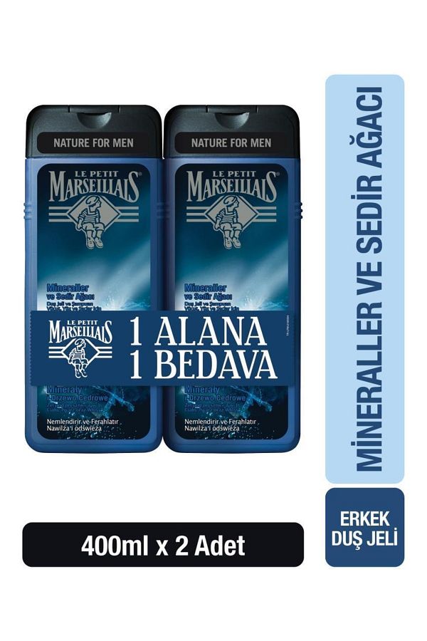 Duş Jeli Men Serisi Mineral Ve Sedir Ağacı 400ml 2 Adet