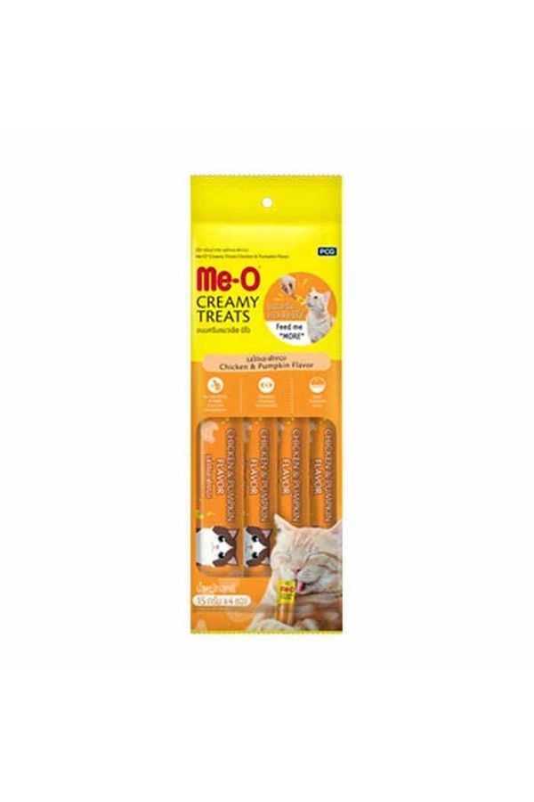 Meo Creamy Tavuk & Bal Kabağı Lezzetli Kedi Ödülü 4x15 gr