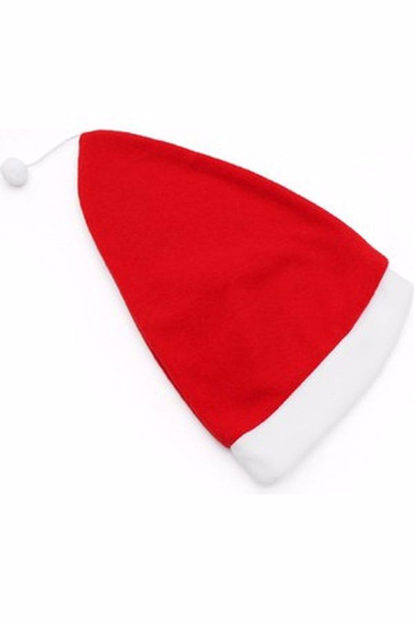 2 Adet Yılbaşı Şapkası Kırmızı Çocuk Şapkası 40 Cm Yılbaşı Şapkası Polar Noel Şapkası_1