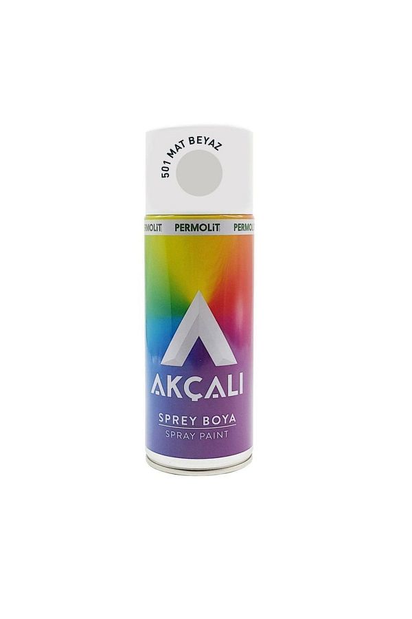 Akçalı Sprey Boya 501 Mat Beyaz 400 Ml 1. Kalite