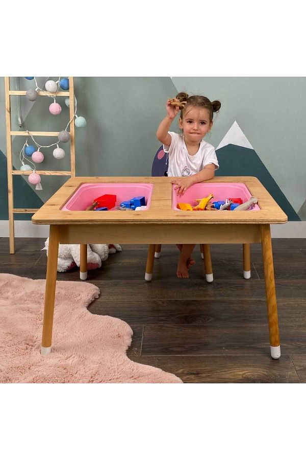 Montessori Duyu Masası - Doğal Kayın Ağacı ODUNCONCEPT