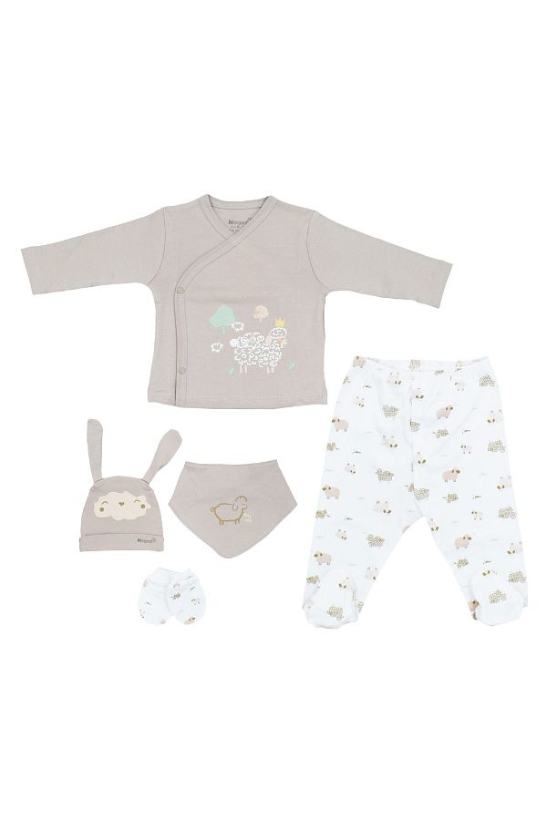 Curly Sheep 5'li Bebek Hastane Çıkış Seti 62266 İlke Bebe