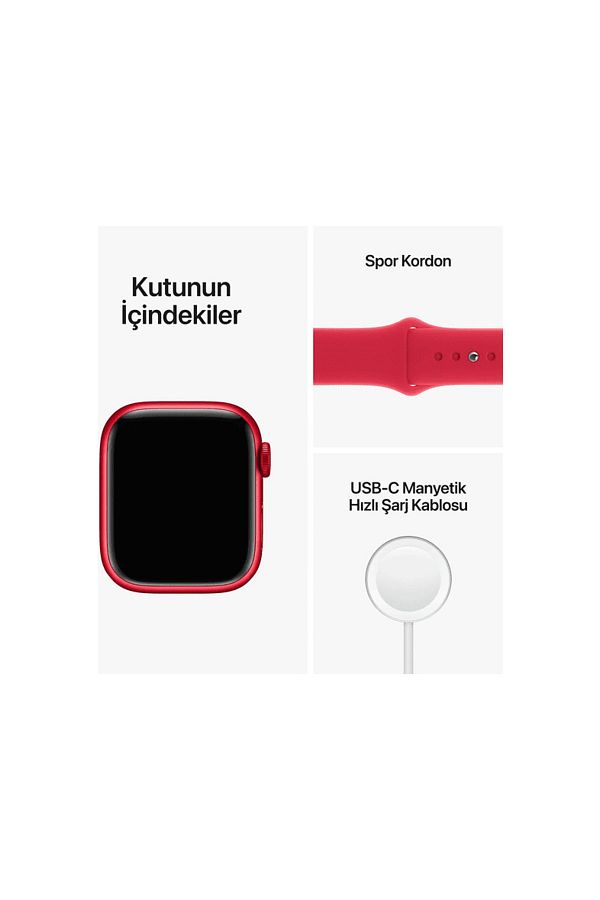 Apple Watch Series 8 Gps + Cellular 41mm Red Alüminyum Kasa - Görsel 6