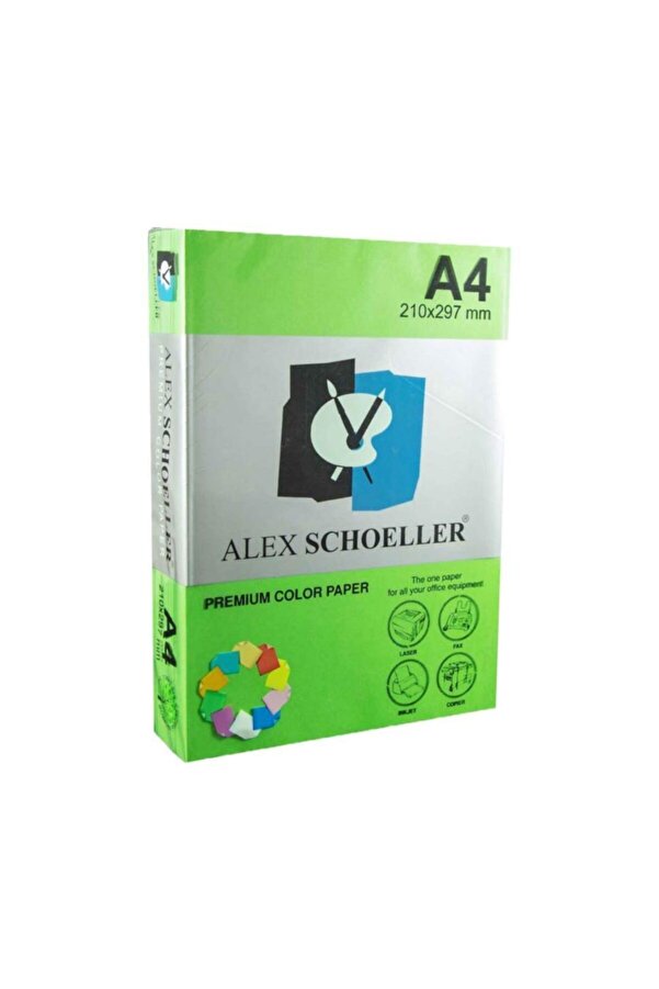 Alex Schoeller 80gr. A4 Fotokopi Kağıdı 500'lü Neon Yeşil 630