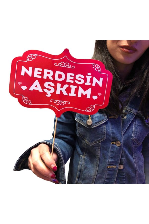 Sevgililer Günü Nerdesin Aşkımkonuşma El Kartı 2 Adet