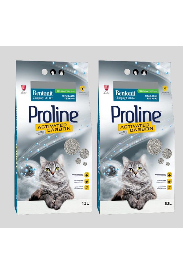 Aktif Karbonlu Topaklaşan Kedi Kumu 10lt 2adet