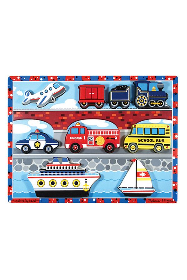Melissa&Doug Ahşap Tombul Yapboz - Araçlar /