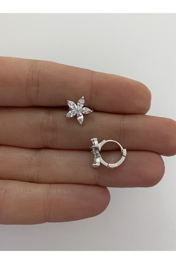 Cerrahi Çelik Zirkon Taşlı Kıkırdak Helix Lobe Uyumlu Halka Piercing Küpe