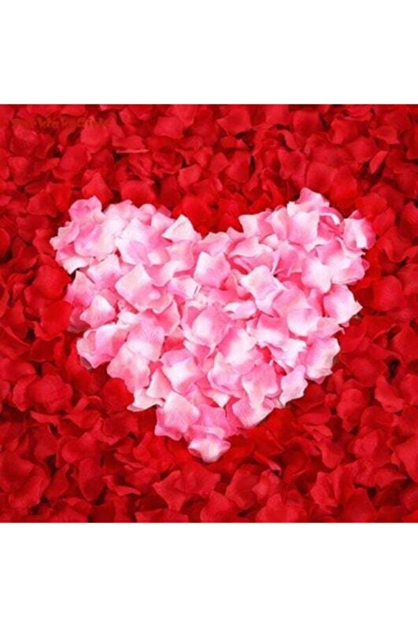 Sevgililer Günü Kırmızı Ve Pembe Yapay Kumaş Gül Yaprakları 300 Adet HappyLand