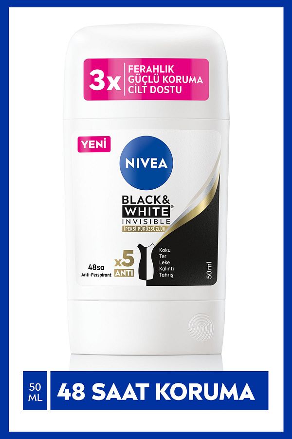 Kadın Stick Deodorant Black&white Invisible Ipeksi Pürüzsüzlük 48 Saat Anti-perspirant Koruma
