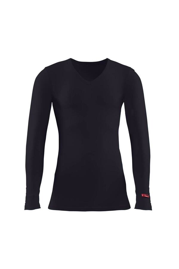 Black Spade 1257 2.seviye Uzun Kol V Yaka Unısex Termal Içlik Siyah